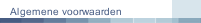 Algemene voorwaarden